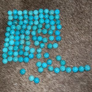 5mm turquoise cabochons 105 count
